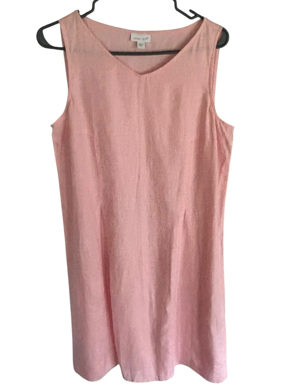 J. Jill Love Linen Light Pink Sleeveless Shift Dress Summer Vacation Size Small - Picture 1 of 11